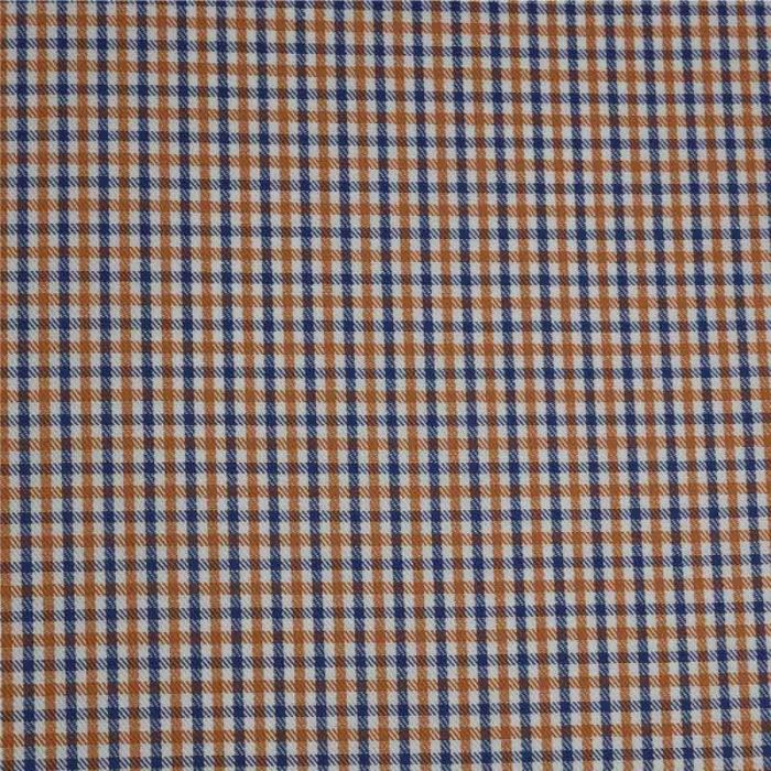 Tissu sergé coton carreaux haute couture - camel x 10 cm