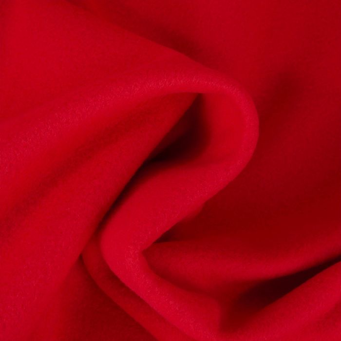 Tissu polaire - rouge x 10 cm