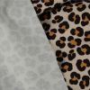 Tissu jersey sweat french terry léopard - écru x 10 cm