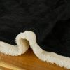 Tissu matelassé velours fausse fourrure - noir x 10 cm