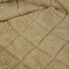 Tissu matelassé velours fausse fourrure - marron camel x 10 cm