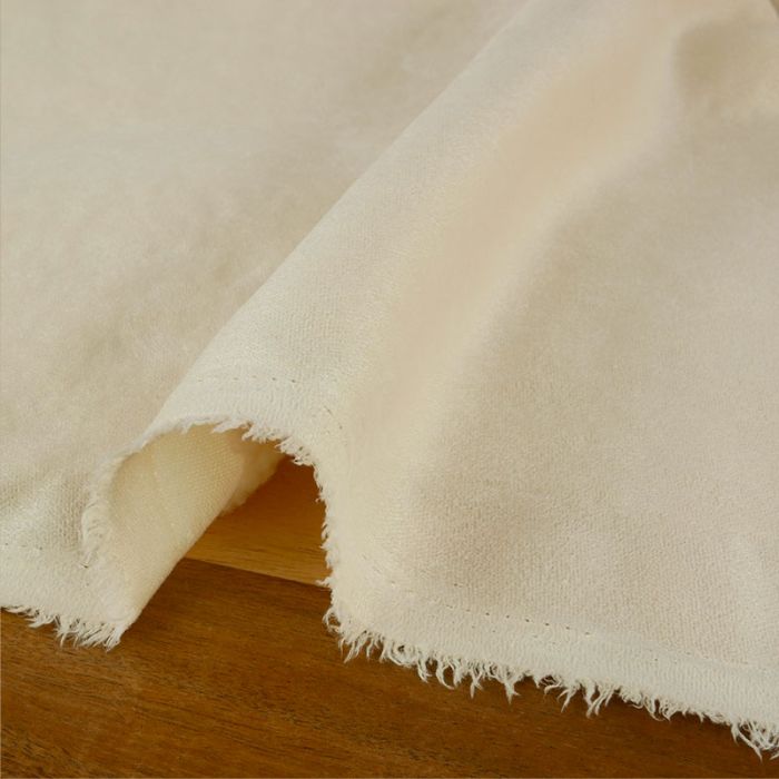 Tissu suédine envers sherpa fausse fourrure - écru x 10 cm