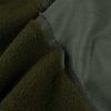 Tissu suédine envers sherpa fausse fourrure - vert kaki x 10 cm