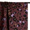 Tissu twill viscose fleurs léopard - violet x 10 cm