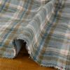 Tissu matelassé doudoune lainage tartan - gris clair x 10 cm