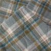 Tissu matelassé doudoune lainage tartan - gris clair x 10 cm