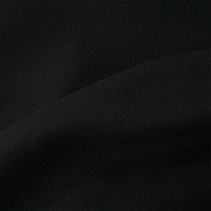 Tissu lainage sergé haute couture - noir x 10 cm
