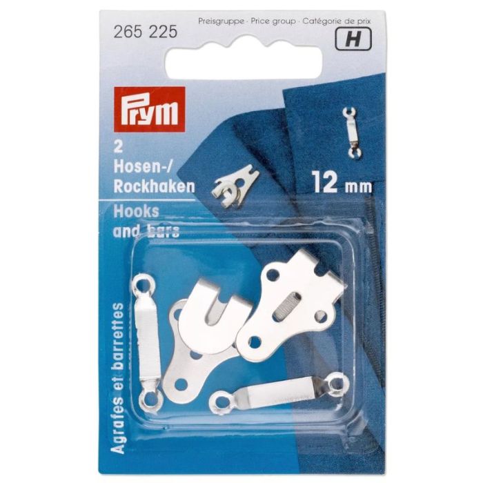 Agrafes et Barettes 12 mm Prym - argent
