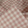 Tissu flanelle vichy carreaux - vieux rose x 10 cm