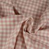 Tissu flanelle vichy carreaux - vieux rose x 10 cm