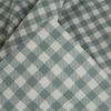 Tissu flanelle vichy carreaux - vert de gris x 10 cm