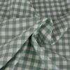 Tissu flanelle vichy carreaux - vert de gris x 10 cm