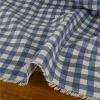 Tissu flanelle vichy carreaux - bleu denim x 10 cm