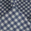 Tissu flanelle vichy carreaux - bleu denim x 10 cm