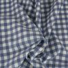 Tissu flanelle vichy carreaux - bleu denim x 10 cm