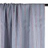Tissu jacquard rayures coeurs - bleu ciel x 10 cm