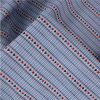 Tissu jacquard rayures coeurs - bleu ciel x 10 cm
