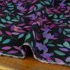 Tissu viscose feuillage pastel - violet lilas x 10 cm