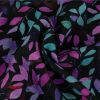 Tissu viscose feuillage pastel - violet lilas x 10 cm