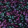 Tissu viscose feuillage pastel - violet lilas x 10 cm