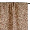 Tissu double gaze fleurs - camel x 10 cm