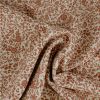 Tissu double gaze fleurs - camel x 10 cm