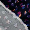 Tissu velours milleraies léopard - bleu foncé x 10 cm