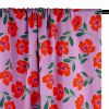 Tissu jersey sweat léger fleurs coquelicots - violet lilas x 10 cm