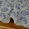 Tissu sweat gratté animaux savane - gris chiné x 10 cm