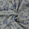 Tissu sweat gratté animaux savane - gris chiné x 10 cm