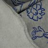 Tissu sweat gratté animaux savane - gris chiné x 10 cm