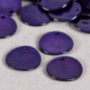 Sequin en nacre agoya violet foncé x1