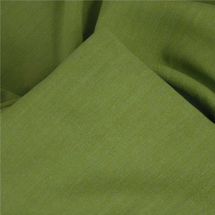Tissu viscose lin - vert thé x 10 cm