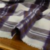 Tissu lainage tartan carreaux haute couture - violet x 10 cm