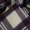 Tissu lainage tartan carreaux haute couture - violet x 10 cm