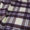 Tissu lainage tartan carreaux haute couture - violet x 10 cm