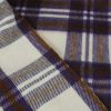 Tissu lainage tartan carreaux haute couture - violet x 10 cm