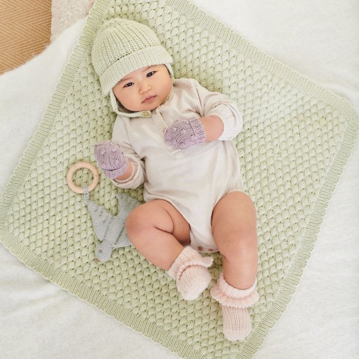 Kit tricot couverture bébé modèle 17 Rico Baby 042 - Rico design