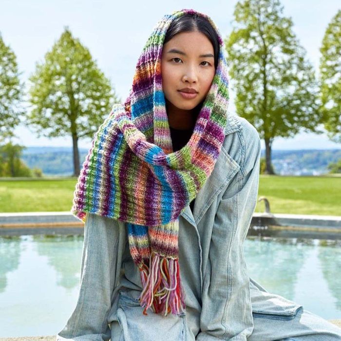 Kit Tricot écharpe 08 Punto 45 - Lang Yarns