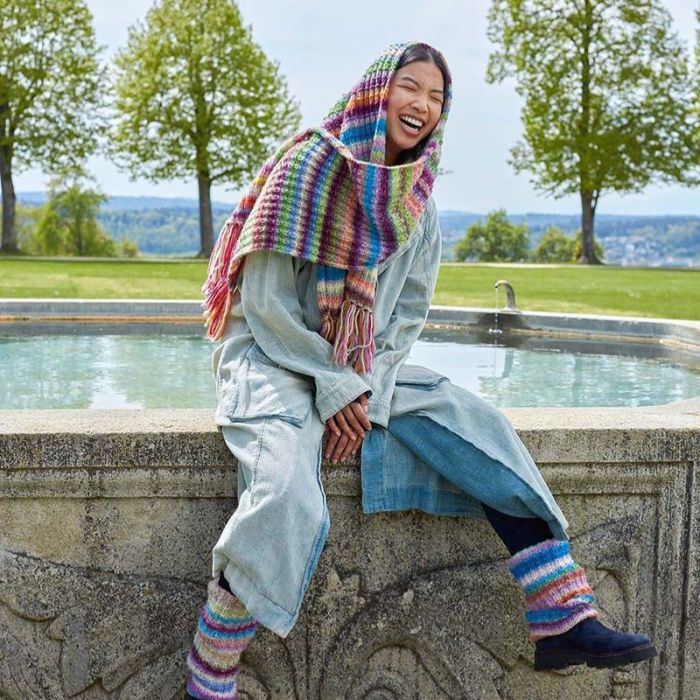 Kit Tricot écharpe 08 Punto 45 - Lang Yarns