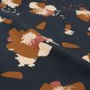 Tissu jersey coton Anémona Bleu Encre - Eglantine et Zoé x 10 cm
