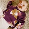 Tissu sweat coton Anémona mûroise - Eglantine et Zoé x 10 cm