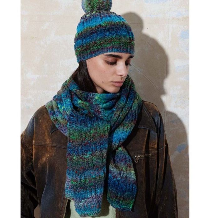 Kit tricot écharpe KALIANI Punto 74 - Lang Yarns