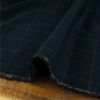 Tissu carreaux stretch toucher laine camel - bleu marine x 10 cm