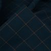 Tissu carreaux stretch toucher laine camel - bleu marine x 10 cm
