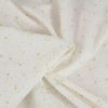 Tissu popeline de coton étoiles dorées - blanc cassé x 10 cm