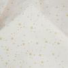 Tissu popeline de coton étoiles dorées - blanc cassé x 10 cm