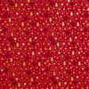 Tissu popeline de coton étincelles Noël - rouge x 10 cm