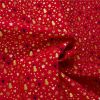 Tissu popeline de coton étincelles Noël - rouge x 10 cm
