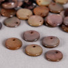 Sequin en nacre agoya gris taupe x1